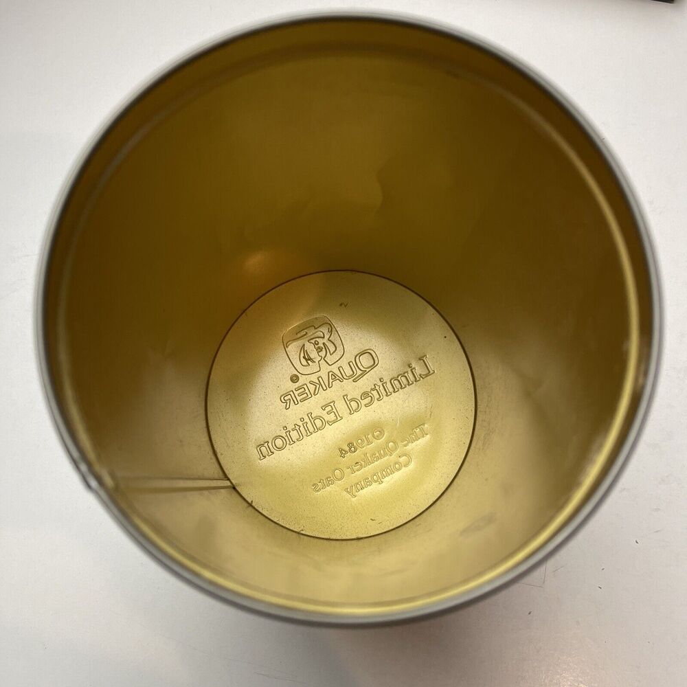 Vintage 1984 Quaker Oats Company Limited Edition Collectible Tin w/ Lid - Picture 7 of 8